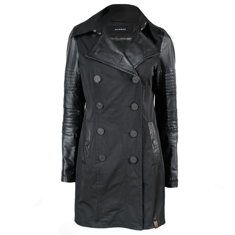 RUDSAK Lightweight Trench with Leather Trim